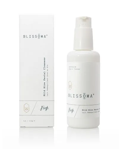 Men's All Natural Botanical Cream Facial Cleanser Fresh~ Mild Rice Facial Cleanser by Blissoma
