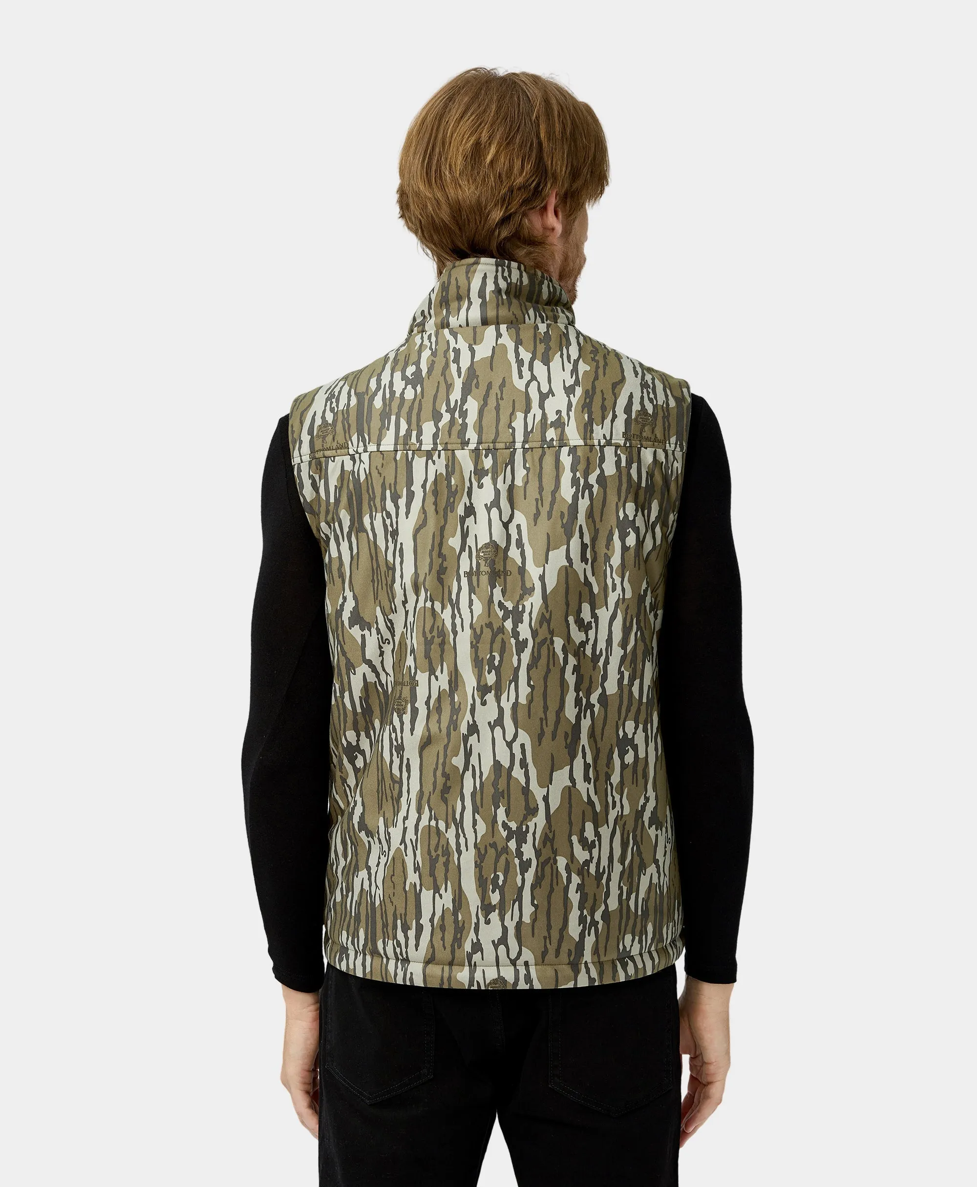 Men's Heated Hunting Vest - Camouflage, Mossy Oak® Bottomland