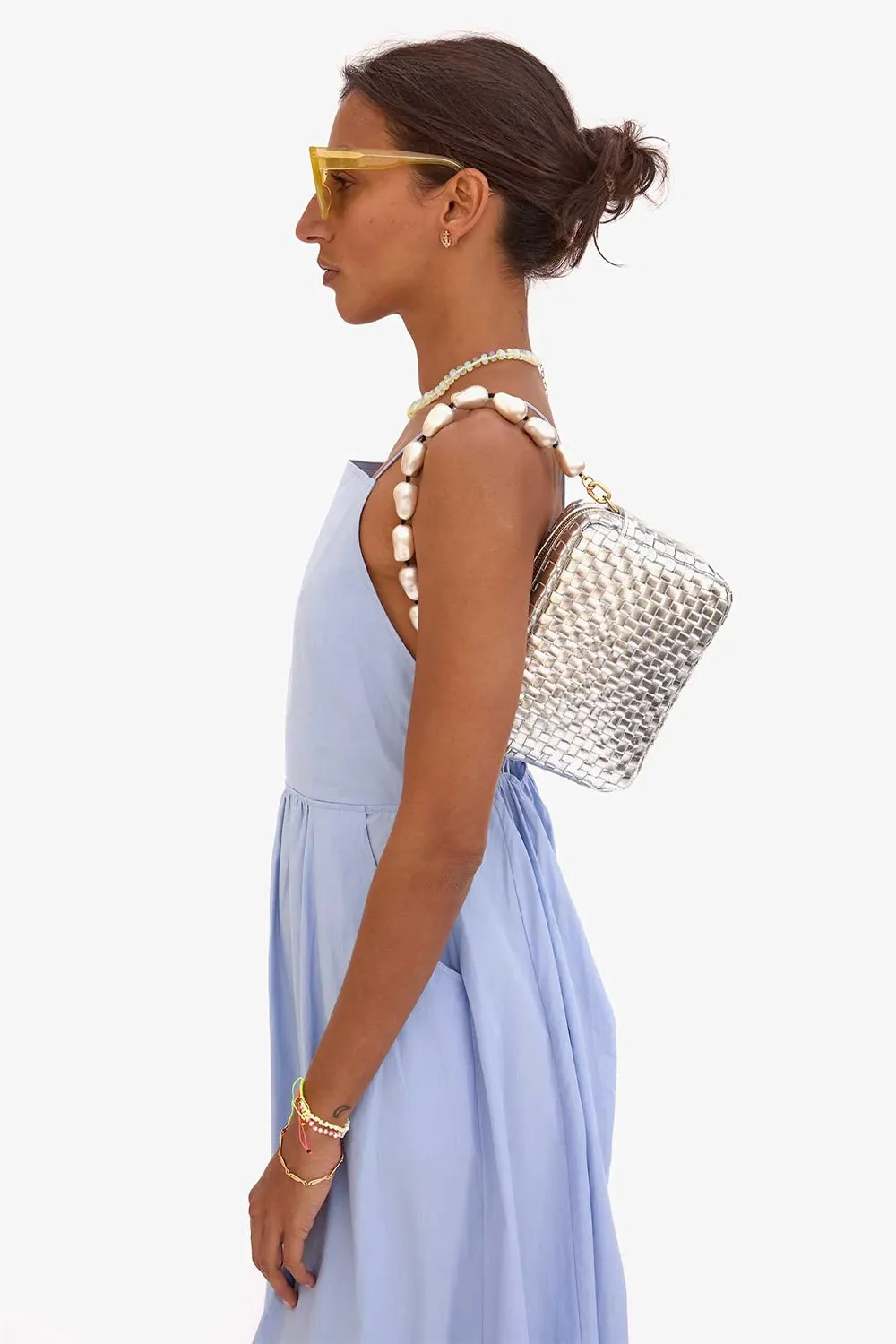 Midi Sac Silver Woven