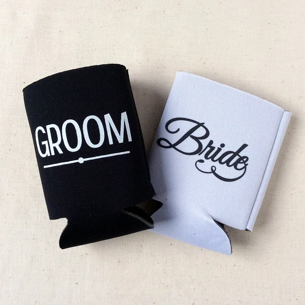 Monogram Crest - Wedding Can Cooler #7R