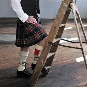 Morrison Red Modern Casual 4 Yard Kilt