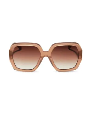 Nola Square Sunglasses Warm Taupe Brown Gradient