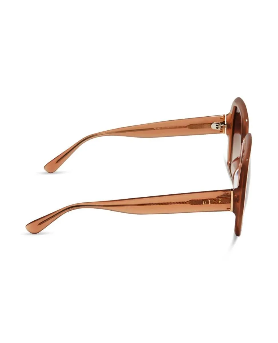 Nola Square Sunglasses Warm Taupe Brown Gradient
