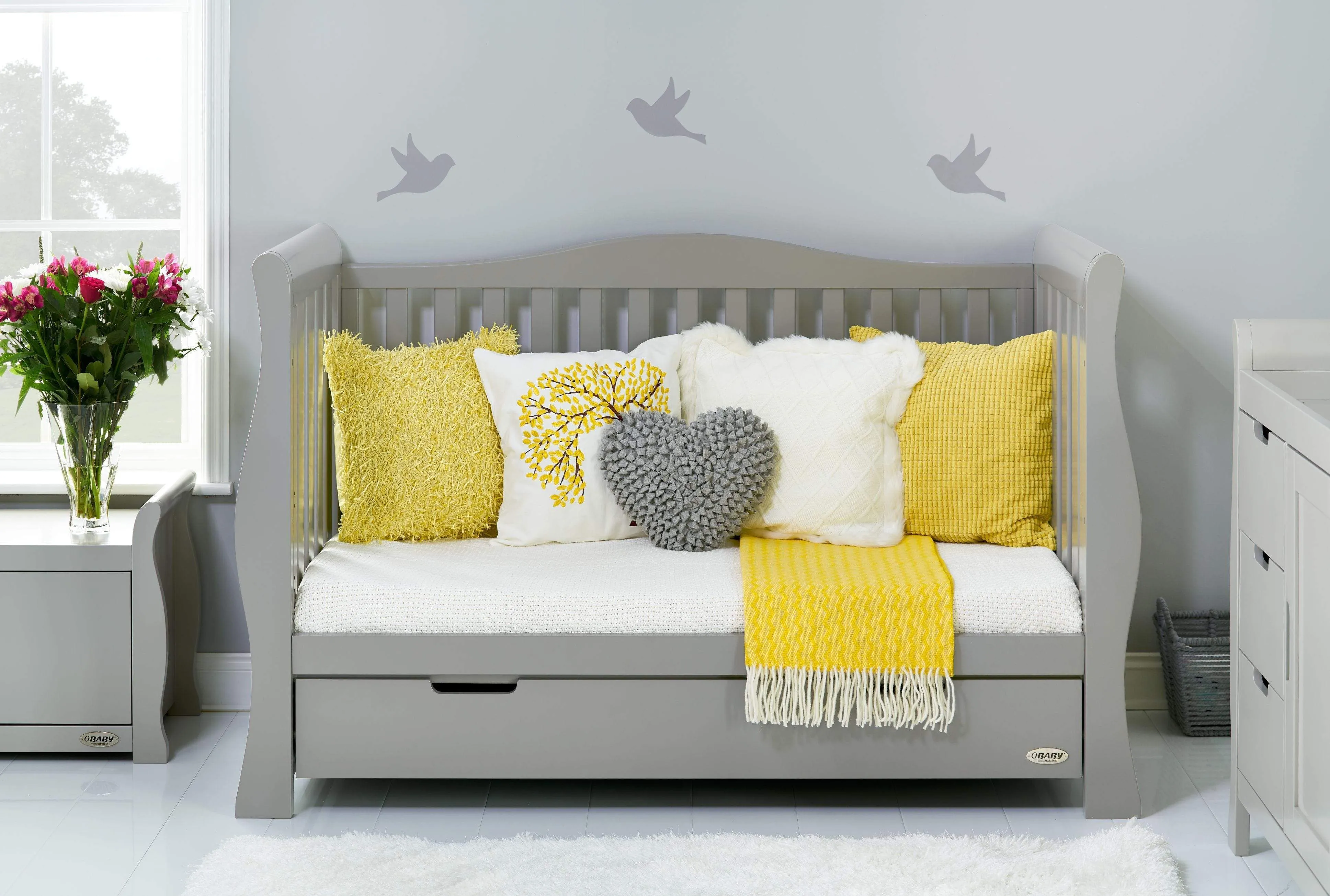Obaby Stamford Luxe 5 Piece Room Set Warm Grey