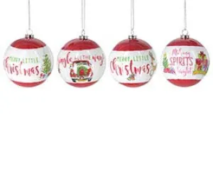 ORNAMENT 3" MERRY MIX MESSAGES ASTD