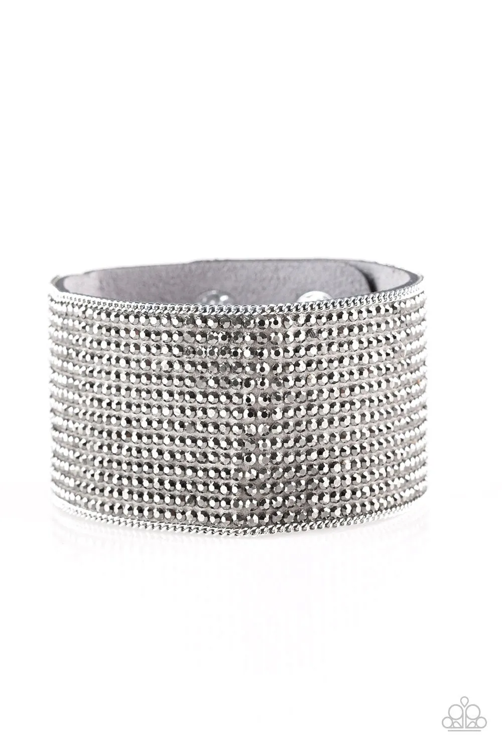 Paparazzi Glitter Gossip Urban Bracelet Silver
