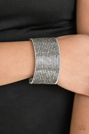 Paparazzi Glitter Gossip Urban Bracelet Silver