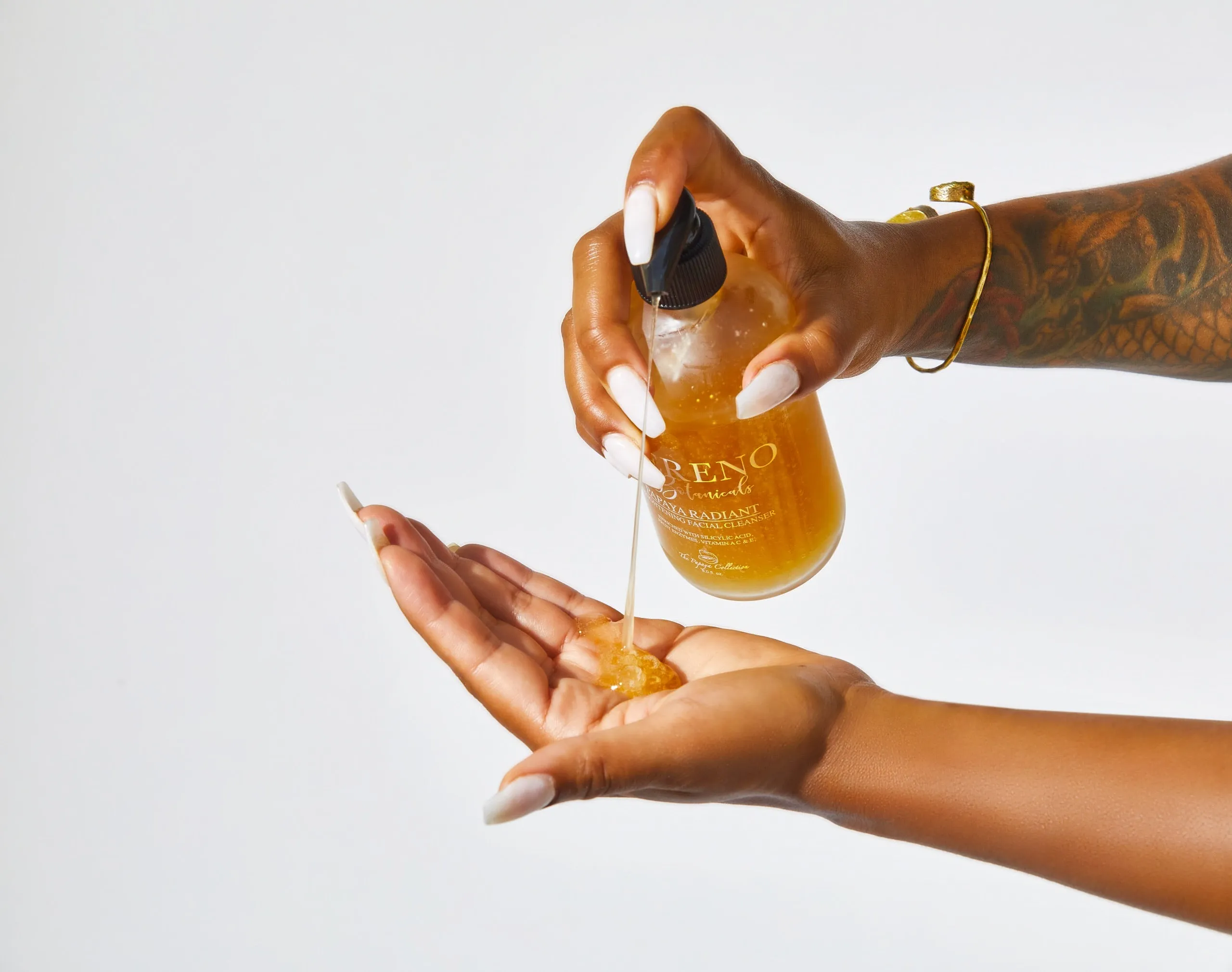 Papaya Radiant Brightening Facial Cleanser, 8oz Glass Bottle: All Natural Cleanser With Willow Bark & Papaya Leaf Extracts