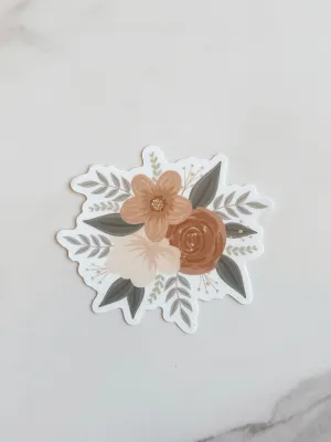 Peachy Floral Sticker