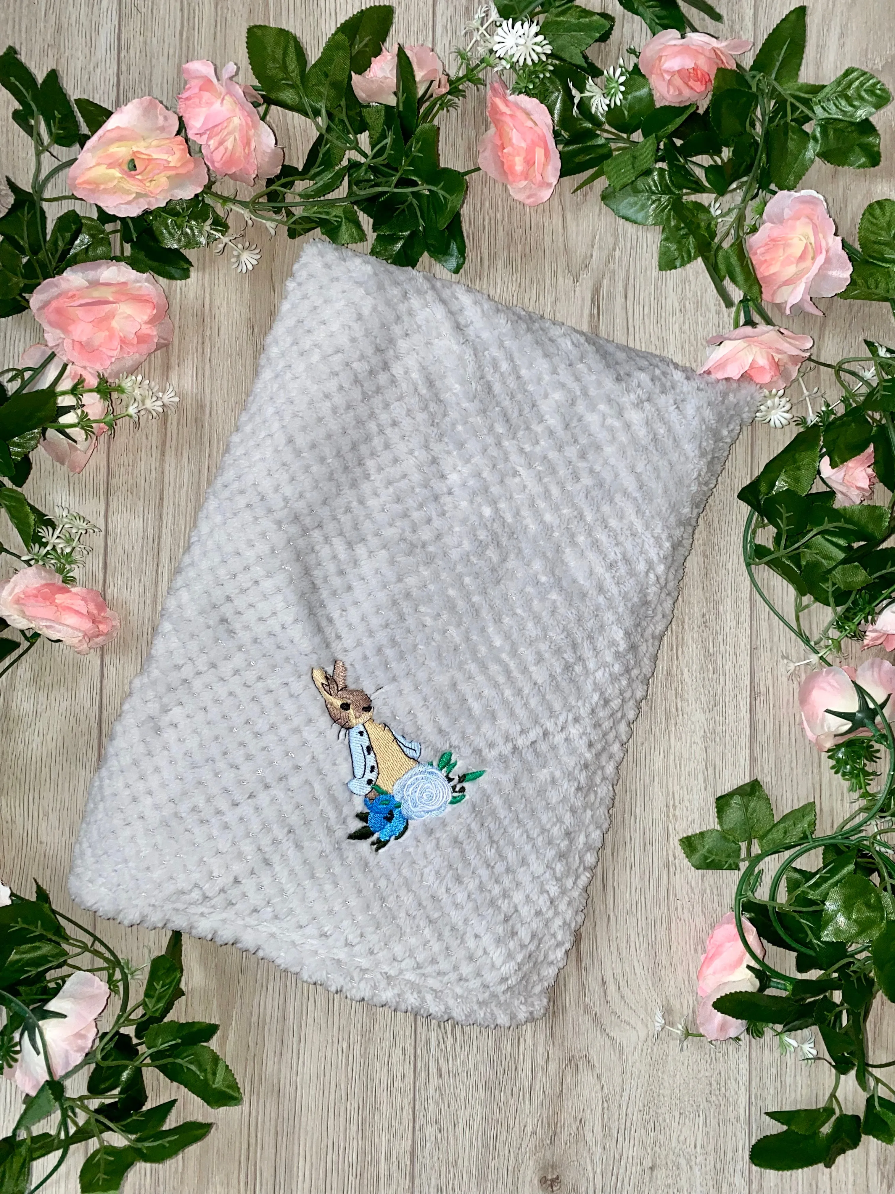 Peter Rabbit Soft Fleece Blanket - Grey