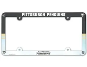 Pittsburgh Penguins License Plate Frame Plastic Full Color Style