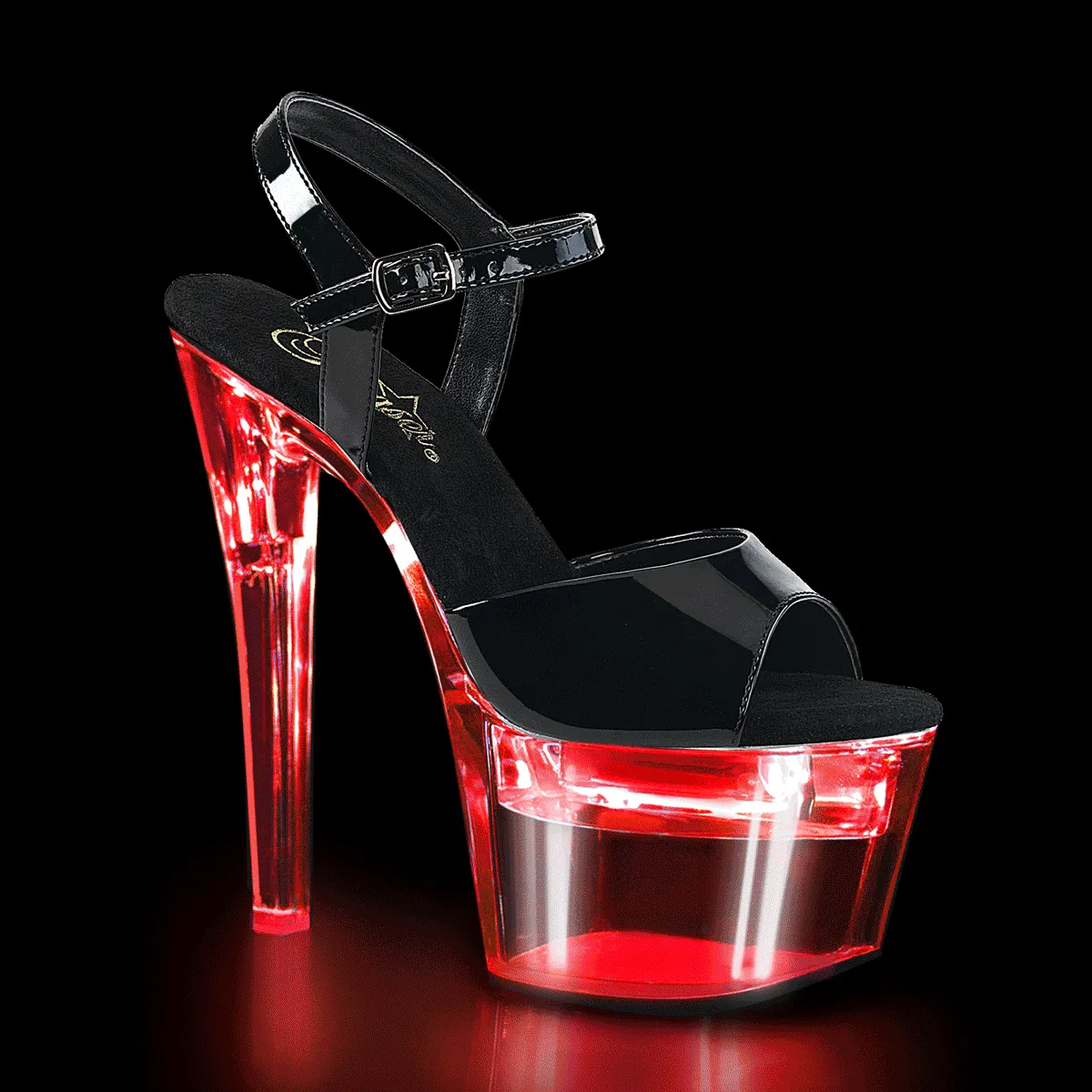 Pleaser Flashdance 709 Clear/Black