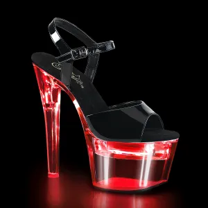 Pleaser Flashdance 709 Clear/Black
