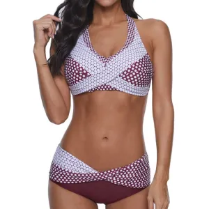 Polka Dots Push-up Beach Swimsuit