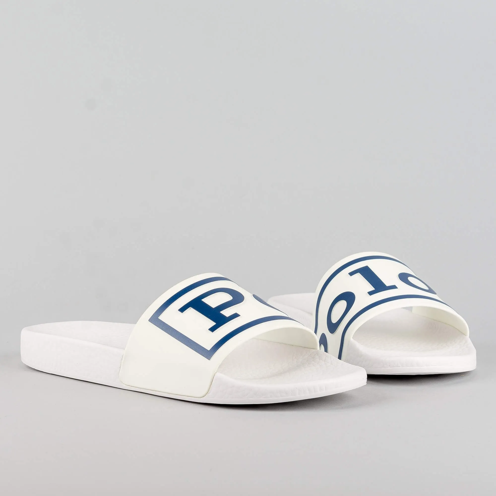 Polo Ralph Lauren Polo Slide White/Light Navy Polo