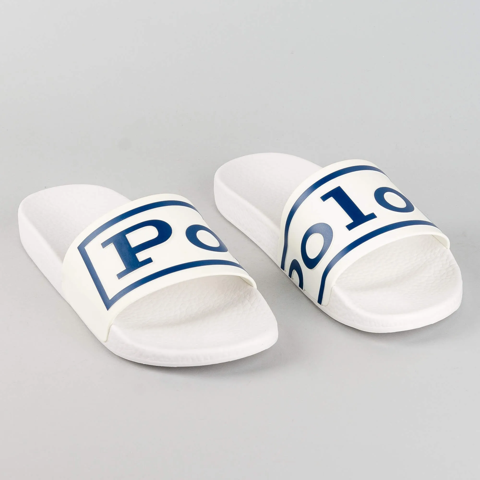 Polo Ralph Lauren Polo Slide White/Light Navy Polo
