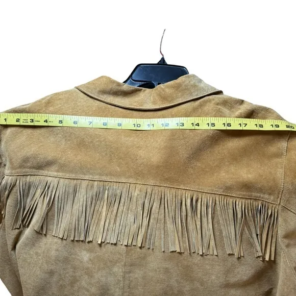 PRICE DROP🔥🔥Carole Little Suede Leather Fringe Jacket/Shirt, Vintage,‎ Size 22