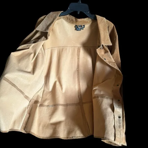 PRICE DROP🔥🔥Carole Little Suede Leather Fringe Jacket/Shirt, Vintage,‎ Size 22