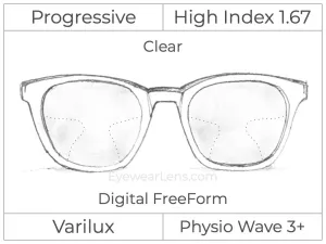Progressive - Varilux - Physio Wave 3 - Digital - High Index 1.67 - Clear