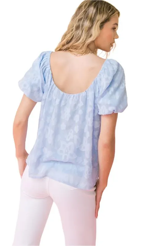 Puff Sleeve Woven Top
