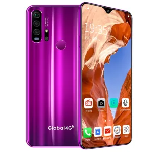 R30 pro Smart Phone 4G Network 3G   64g High Configuration Face Recognition Fingerprint Recognition Phone purple_European regulations