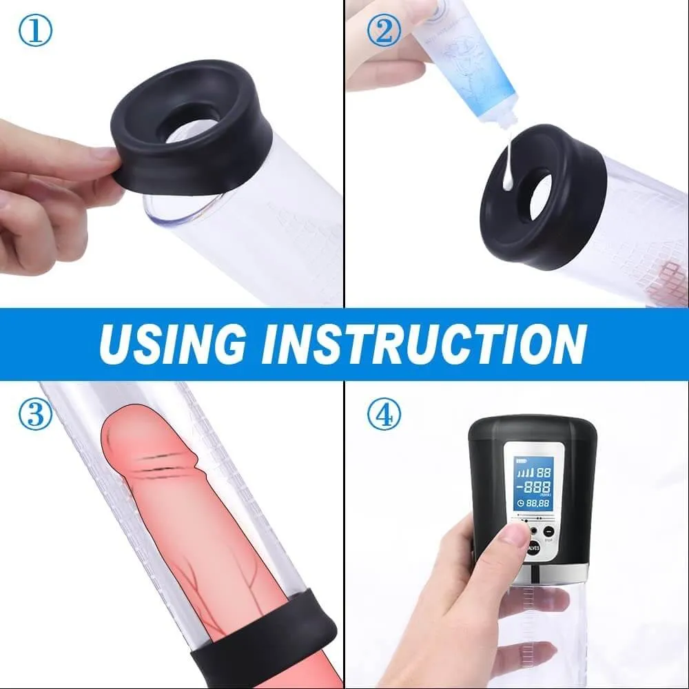 Rechargeable Automatic High-Vacuum Penis Pump Enlargement Extend Pump 1.0 #Cock Too Big #Edging #Thick