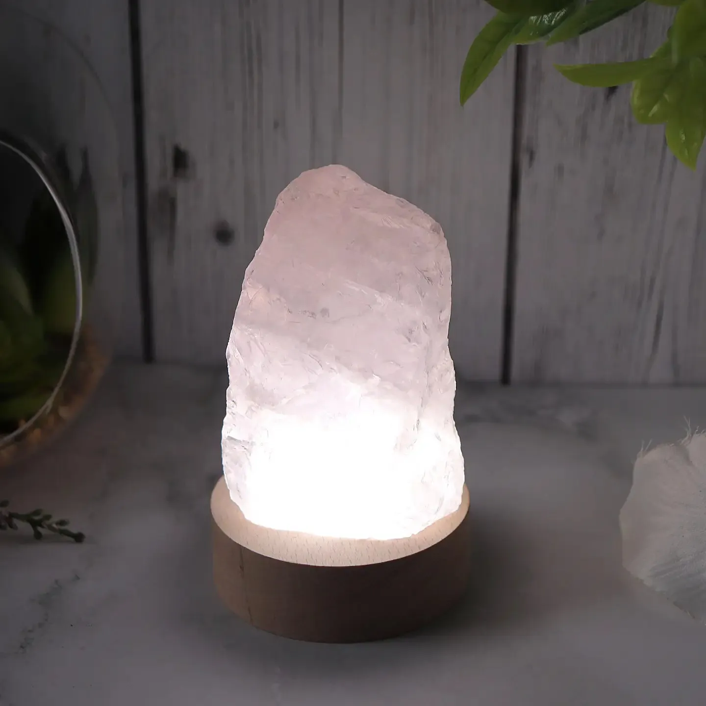 Rose Quartz Rough LED Lamp from Brazil FB3411 🌸