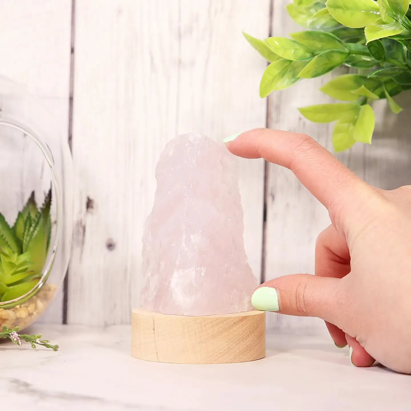 Rose Quartz Rough LED Lamp from Brazil FB3411 🌸
