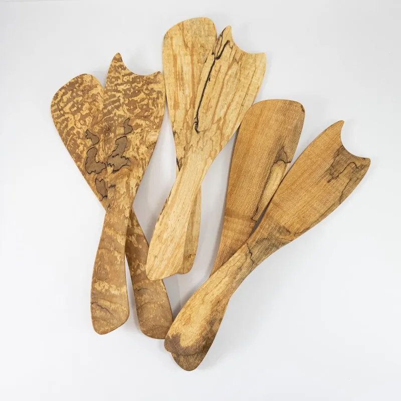 Rustic Spalted Maple Salad Servers