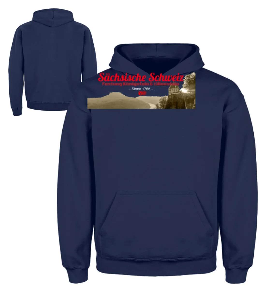 Sächsiche Schweiz - Festung Königstein  - Kinder Hoodie