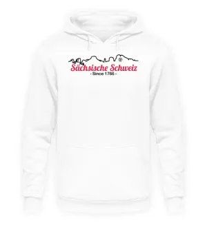 Sächsiche Schweiz - Skyline  - Unisex Kapuzenpullover Hoodie