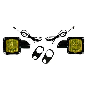 Shark Demon LED Turn Signals - Black W/Yellow Lens - For Harley '15-'24 Road Glide