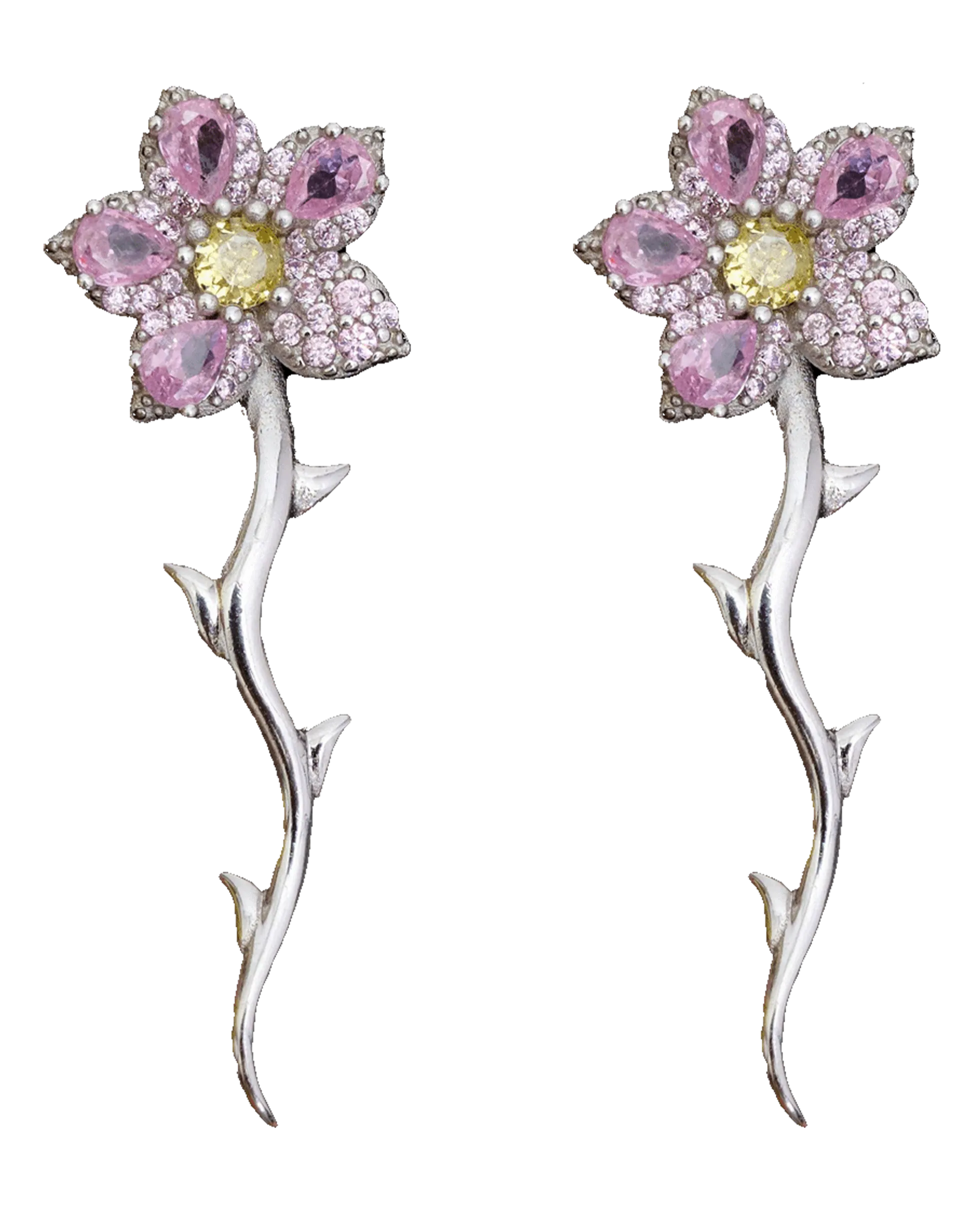 SOFT PINK VINE EARRING