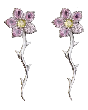 SOFT PINK VINE EARRING