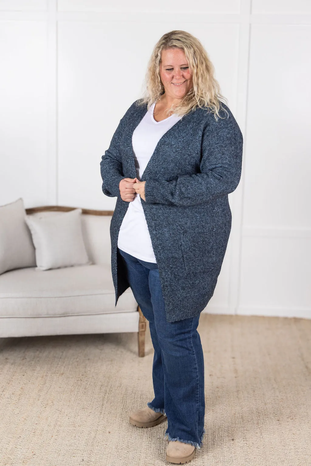 SOLD OUT Madison Cozy Cardigan - Midnight Skies
