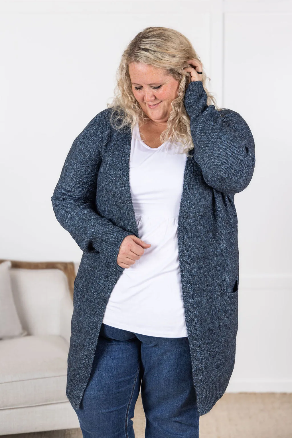 SOLD OUT Madison Cozy Cardigan - Midnight Skies