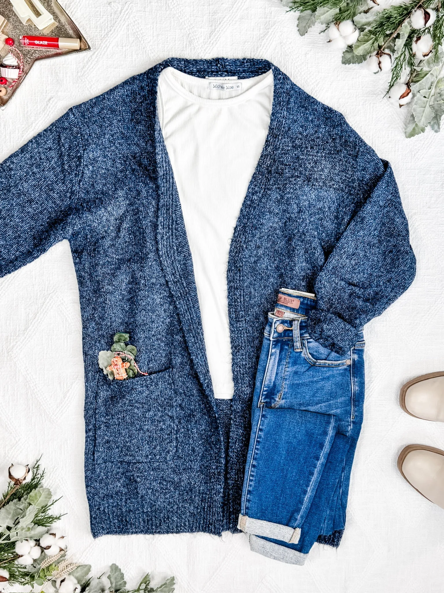 SOLD OUT Madison Cozy Cardigan - Midnight Skies