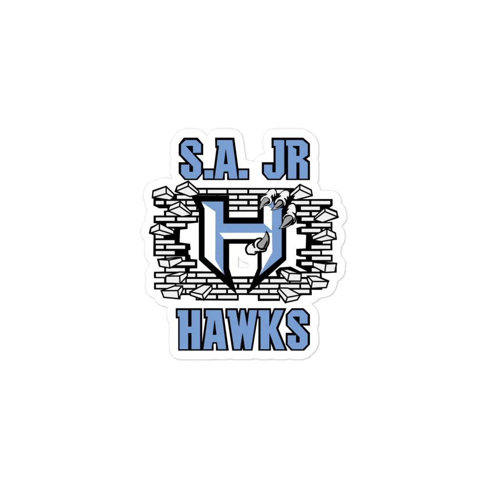 Sticker ~ Jr Hawks Brick Wall Bubble-free