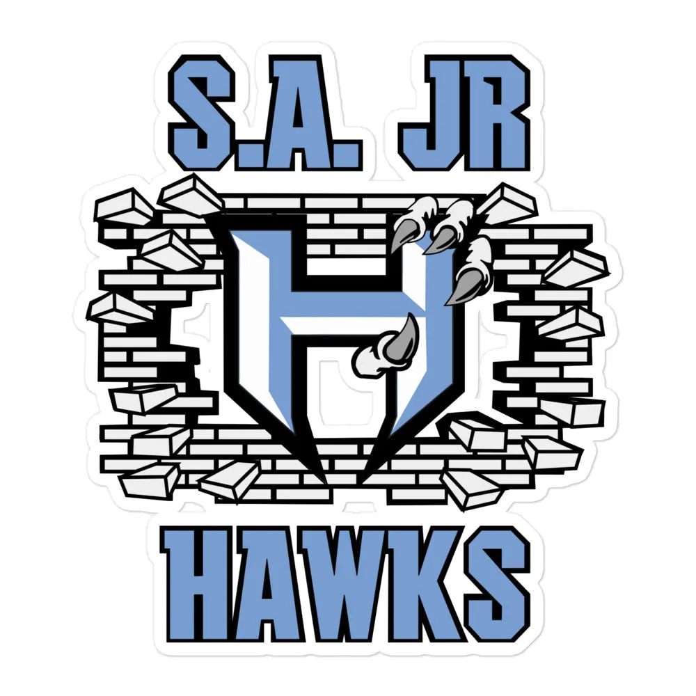 Sticker ~ Jr Hawks Brick Wall Bubble-free