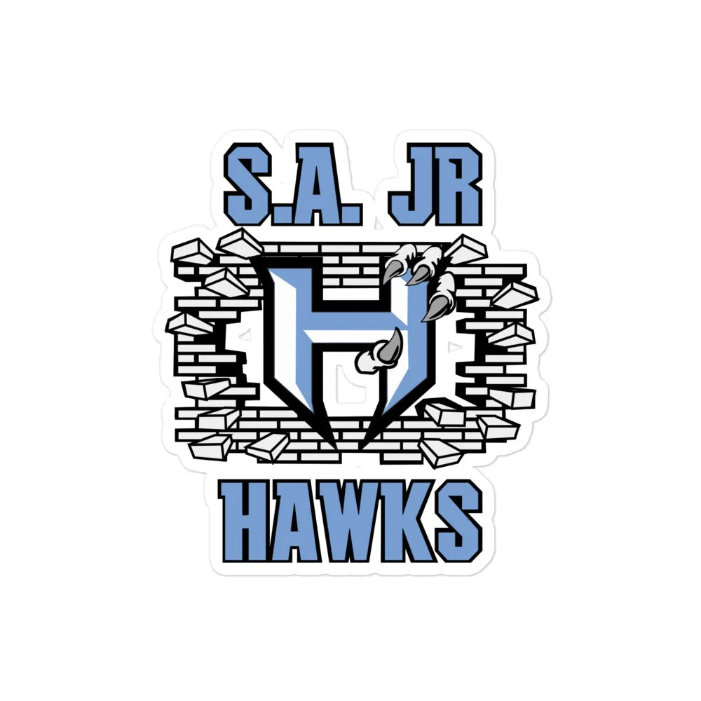 Sticker ~ Jr Hawks Brick Wall Bubble-free