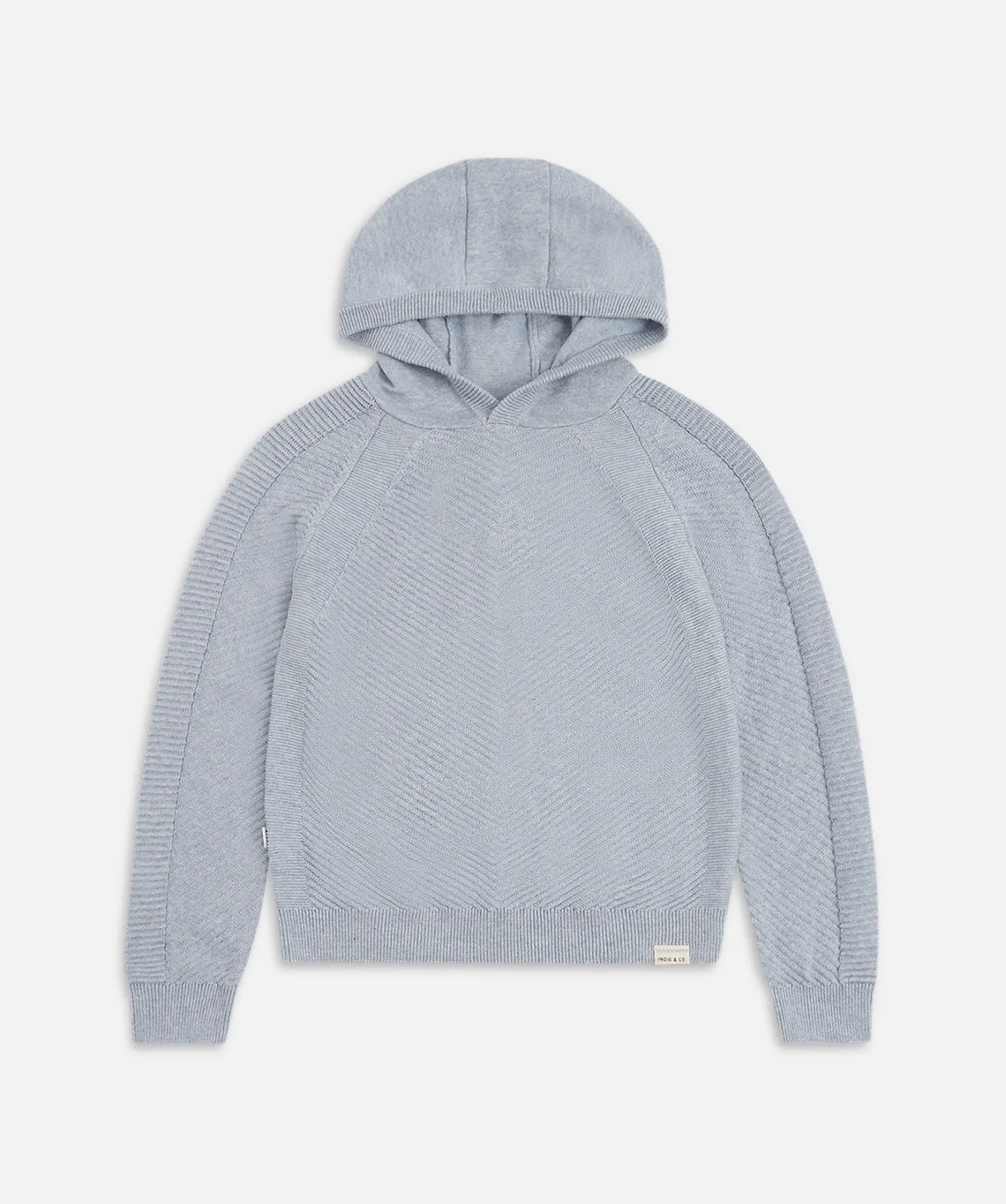 The Northridge Knitted Hoodie - Light Blue