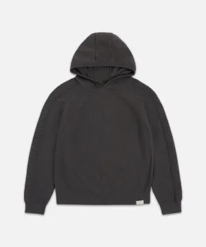 The Northridge Knitted Hoodie - Onyx