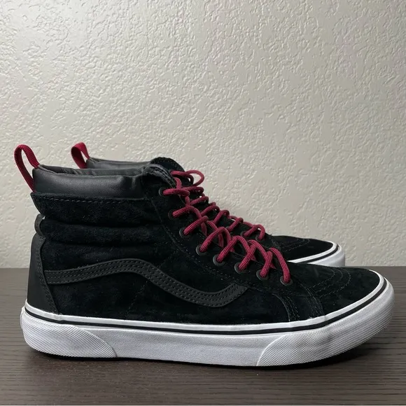 Vans Sk8-Hi MTE Black Beet Red Suede High Tops