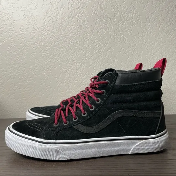 Vans Sk8-Hi MTE Black Beet Red Suede High Tops