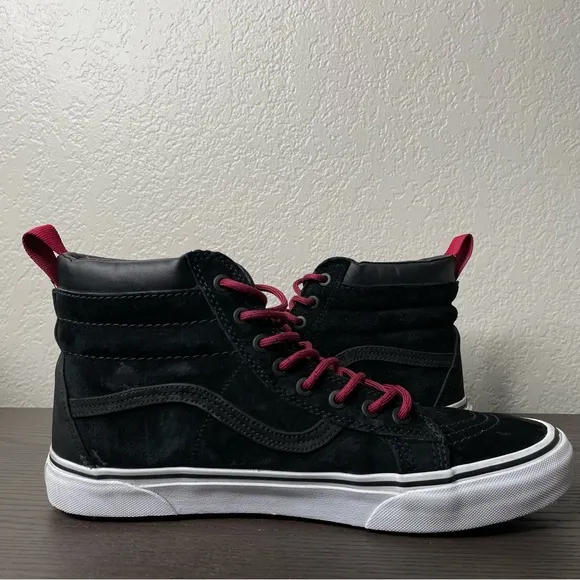 Vans Sk8-Hi MTE Black Beet Red Suede High Tops