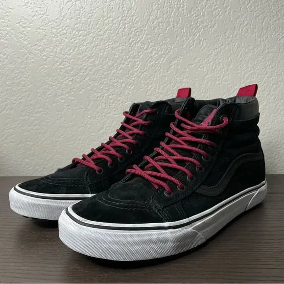 Vans Sk8-Hi MTE Black Beet Red Suede High Tops
