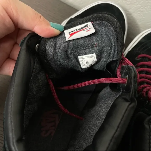 Vans Sk8-Hi MTE Black Beet Red Suede High Tops