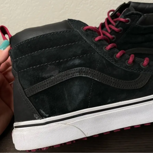 Vans Sk8-Hi MTE Black Beet Red Suede High Tops