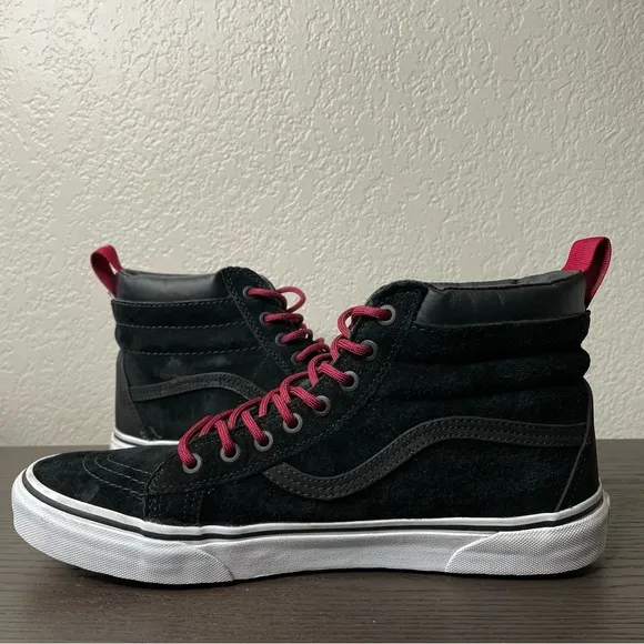 Vans Sk8-Hi MTE Black Beet Red Suede High Tops