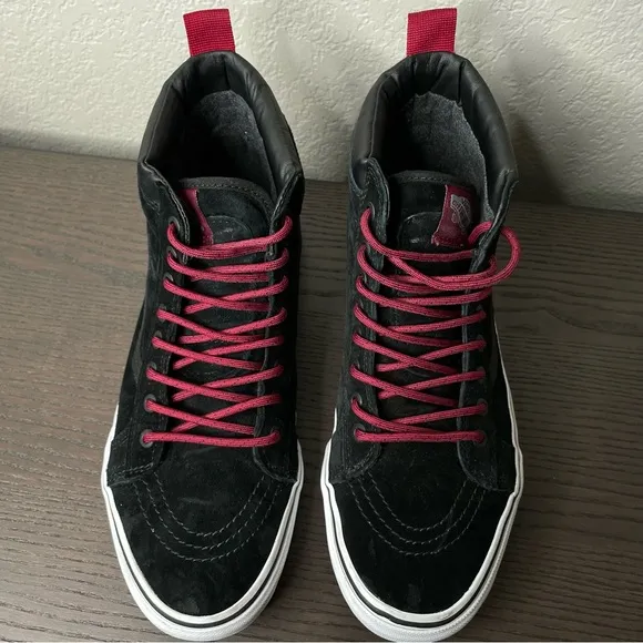 Vans Sk8-Hi MTE Black Beet Red Suede High Tops